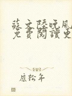 苏文陆晚风全文免费阅读更新时间是封面
