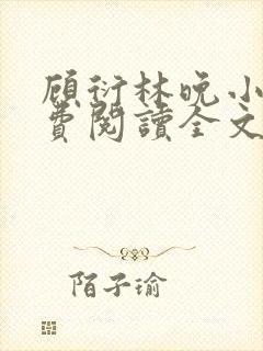 顾衍林晚小说免费阅读全文最新章节更新