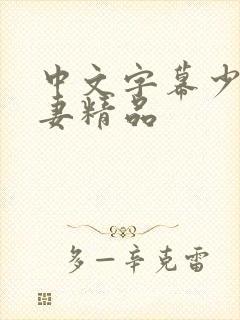 中文字幕少妇人妻精品