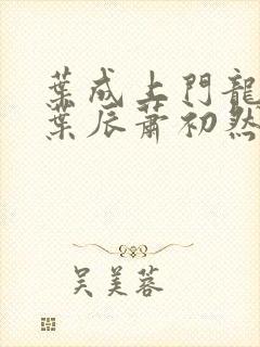 叶成上门龙婿,叶辰萧初然