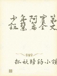 少年阿宾第二部钰慧篇全文目录