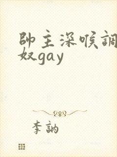 帅主深喉调教玩奴gay