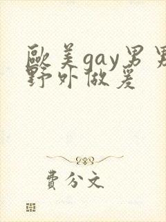 欧美gay男男野外做爰