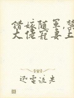 错嫁随军,禁欲大佬宠妻上瘾txt下载