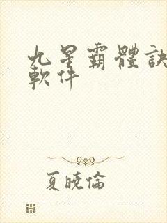 九星霸体诀小说软件