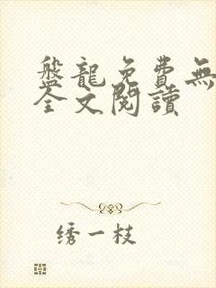 盘龙免费无弹窗全文阅读