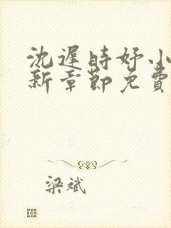 沈迟时妤小说最新章节免费阅读