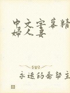 中文字幕精品熟妇人妻