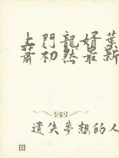 上门龙婿叶辰,萧初然最新版