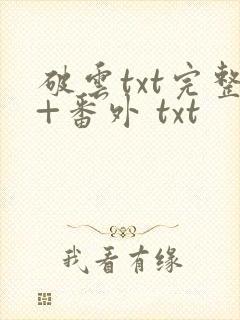 破云txt完整+番外 txt