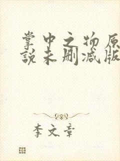 掌中之物原著小说未删减版