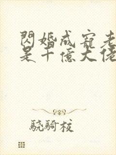 闪婚成宠老公竟是千亿大佬短剧封面