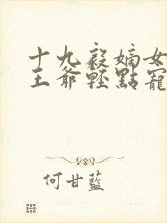 十九毅嫡女狂妃王爷轻点宠