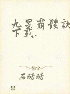 九星霸体诀小说下载.封面