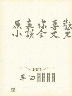 原来你喜欢我呀小说全文免费阅读封面