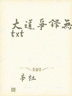 大道争锋无错版txt