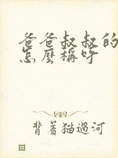 爸爸叔叔的老婆怎么称呼