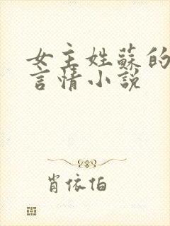 女主姓苏的现代言情小说