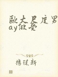 欧大尺度男男gay做受