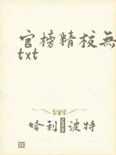 官榜精校无错版txt