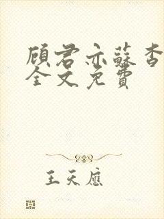 顾君亦苏杳小说全文免费