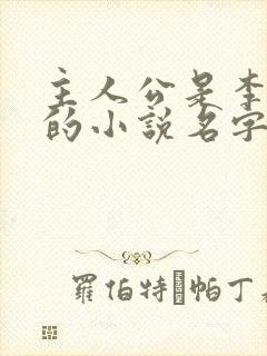 主人公是李初年的小说名字