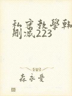私密教学韩漫无删减223