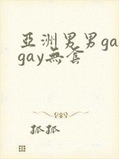 亚洲男男gaygay无套封面