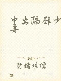 中出隔壁少妇人妻封面