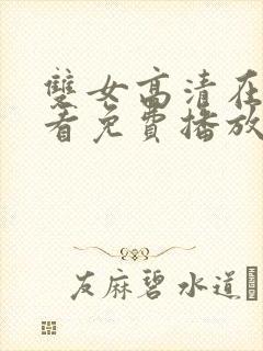 双女高清在线观看免费播放电视剧