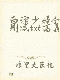 白洁少妇全文无删减txt高义