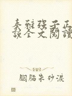 秦雅强子正版小说全文阅读