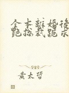 全本离婚后,冷艳总裁跪求复婚封面