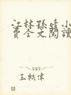 江林孙晴小说免费全文阅读