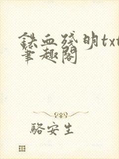 铁血残明txt笔趣阁