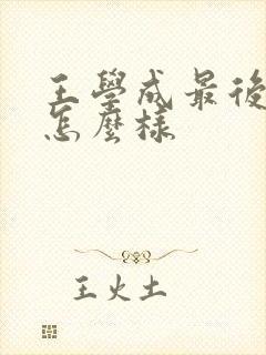 王学成最后结局怎么样