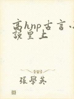 高hnp古言小说皇上封面