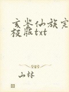 玄鉴仙族完整精校版txt
