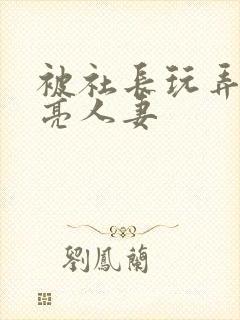 被社长玩弄的漂亮人妻封面