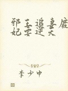 邪王追妻废材狂妃要逆天封面