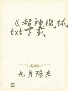 《超神机械师》txt下载封面