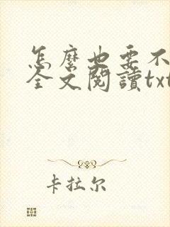 怎么也要不够她全文阅读txt