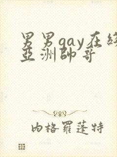 男男gay在线亚洲帅哥