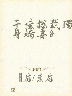 千亿总裁独宠替身娇妻》