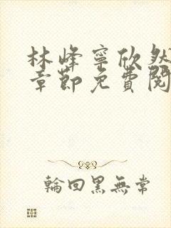 林峰宁欣然最新章节免费阅读笔趣阁封面