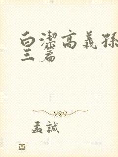 白洁高义孙倩陈三篇