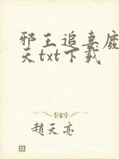 邪王追妻废材逆天txt下载