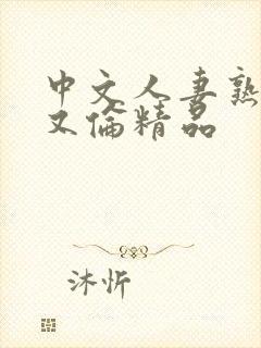 中文人妻熟妇乱又伦精品