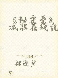 《秘密爱》无删减版在线观看