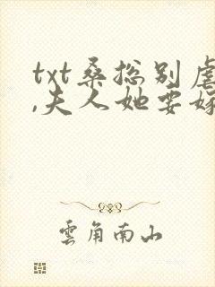 txt桑总别虐,夫人她要嫁人了